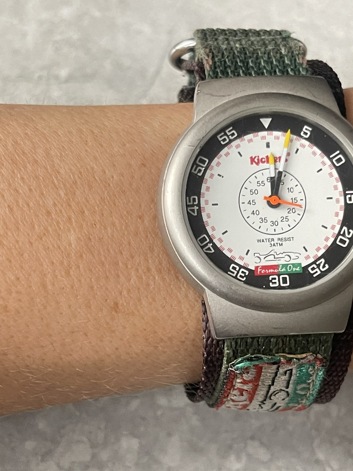 Kickers Vintage Formula One Watch Limited Edition Rare Men Canva Strap Black 28