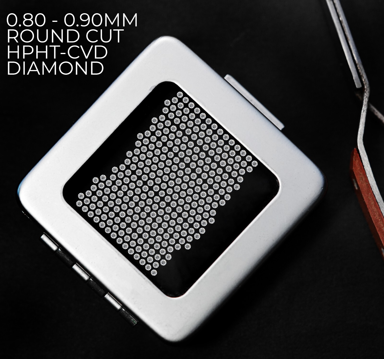 100 PCS 0.80-0.90MM VS-VVS ROUND CUT LAB GROWN DIAMOND CVD LOOSE DIAMOND