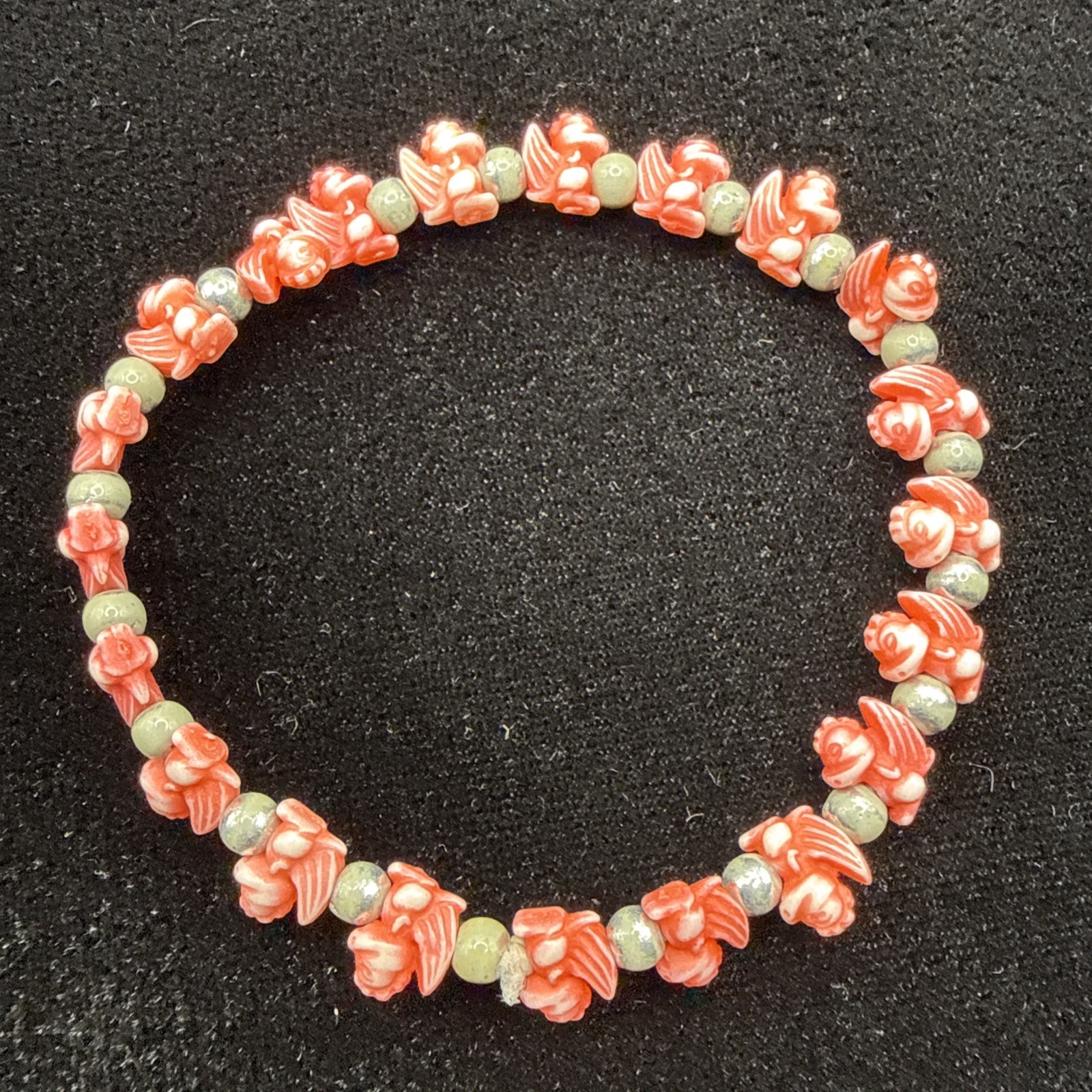 Vintage, Trrtlz Orange/Red Dragon, Elastic, Friendship Bracelet