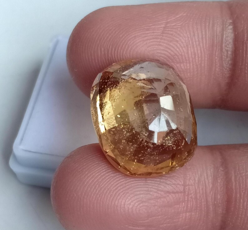 Genuine Yellow Hessonite Garnet Earth Mine Mozambique Gemstone 26.65 Carat
