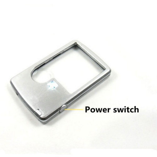 Portable LED Light Rectangle Magnifying Glass Card-type 3X 5X Magnifier