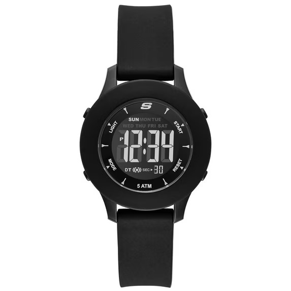 SKECHERS ROSENCRANS DIGITAL MINI WATCH SR6141W, BLACK *NEW