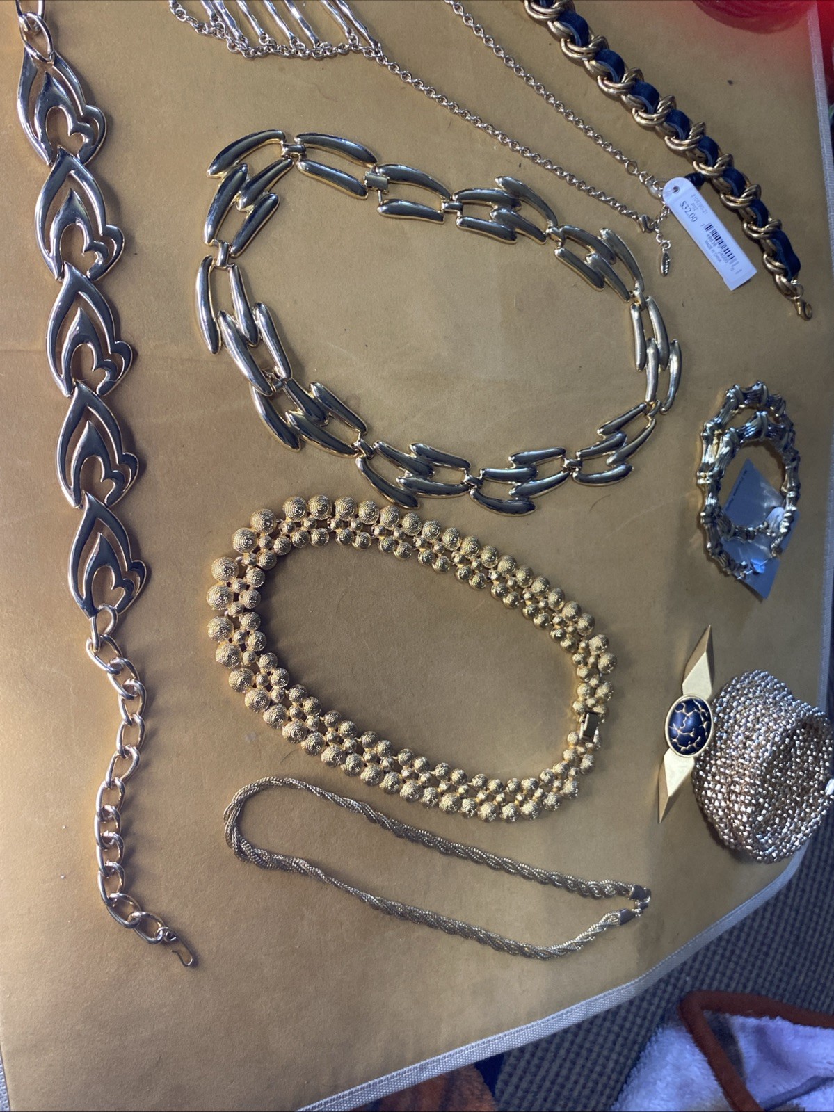Gold tone Vintage Goth,biker,club, Or Statement Jewelry Lot Zara+ More