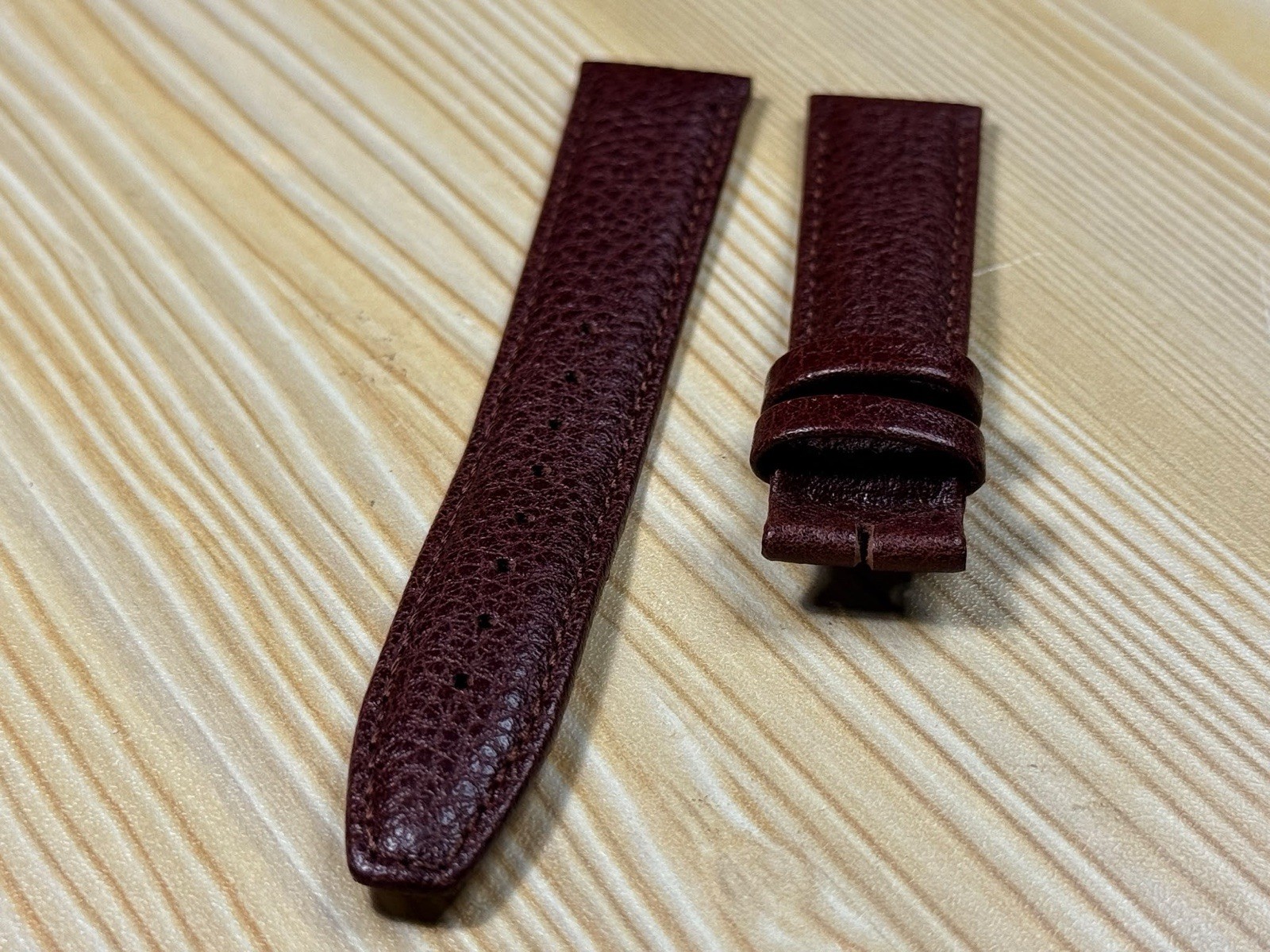 18mm Condor Buffalo Calf Genuine Brown Leather Watch Strap Band Without Buckle