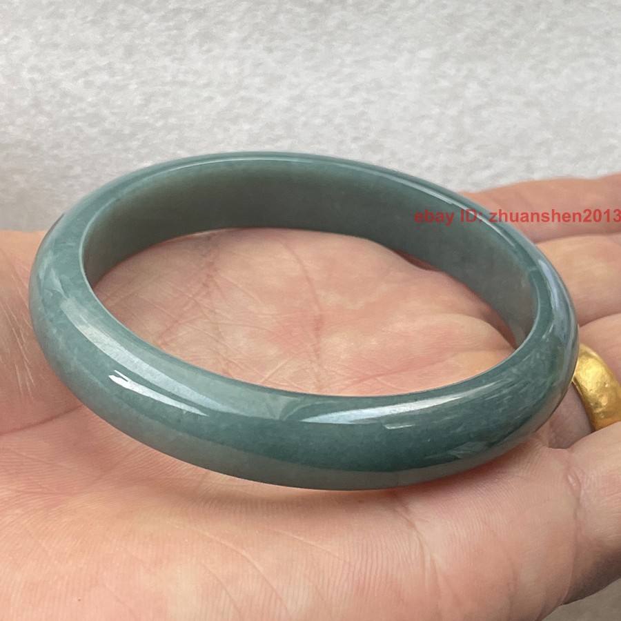 Certified 55-62mm Natural Blue Water Burma Grade A Jade jadeite Bangle Bracelet