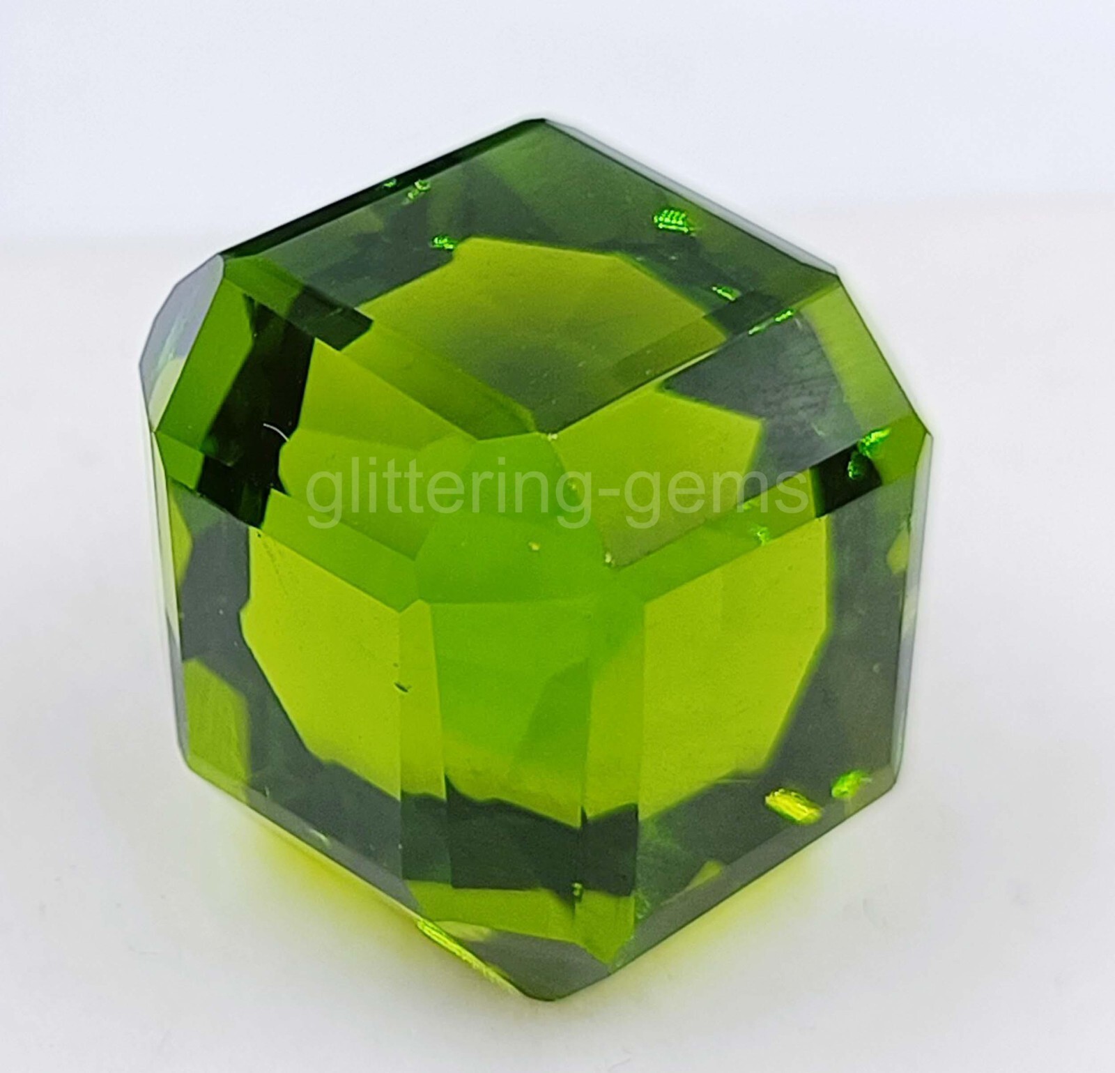 Natural Hiddenite 50.30 Ct Green Extremely Rare Cube IGL Stunning Gemston 5AIT