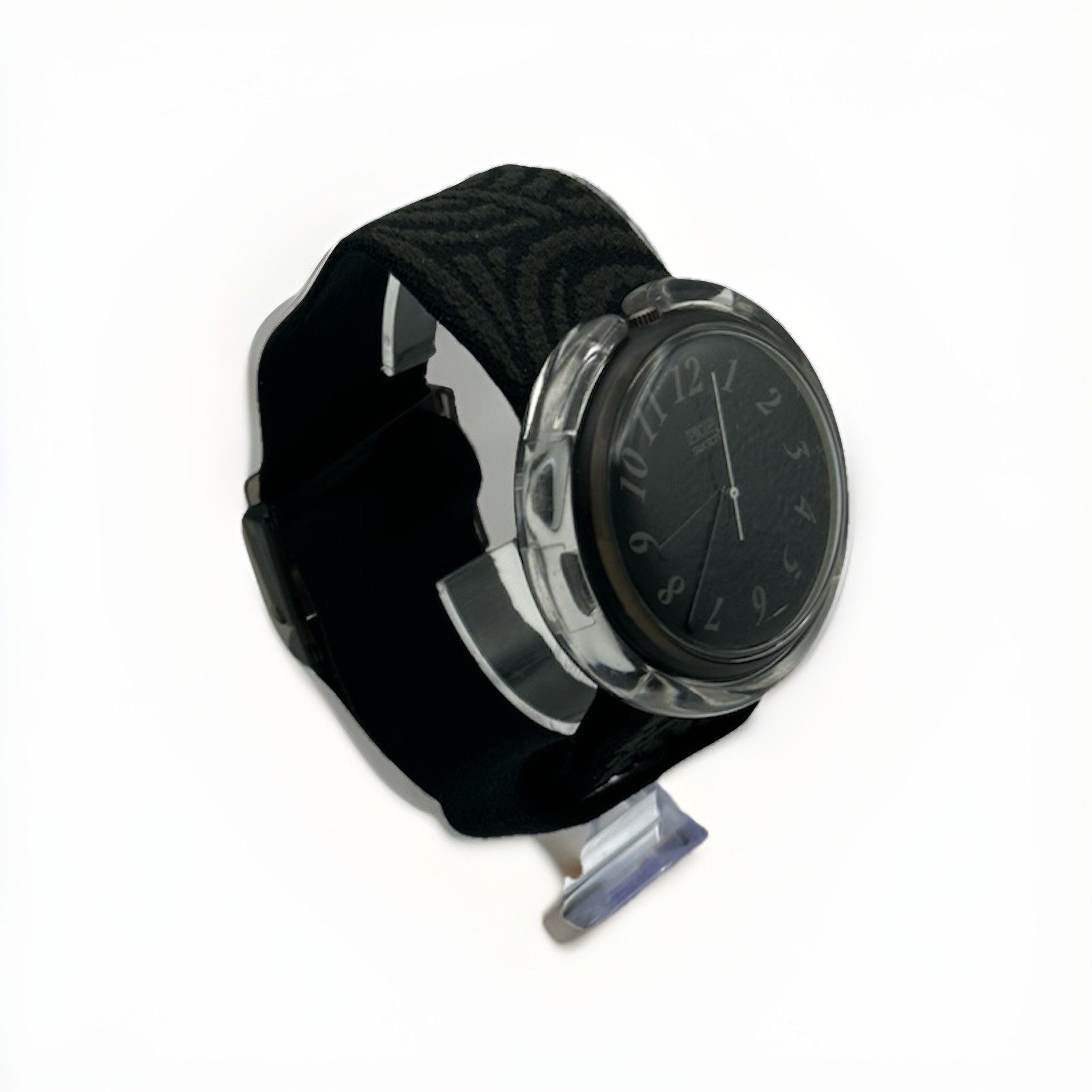 Swatch Pop Watch, Black Dial Mens and Womens Swiss Made Fully Functional New Bat