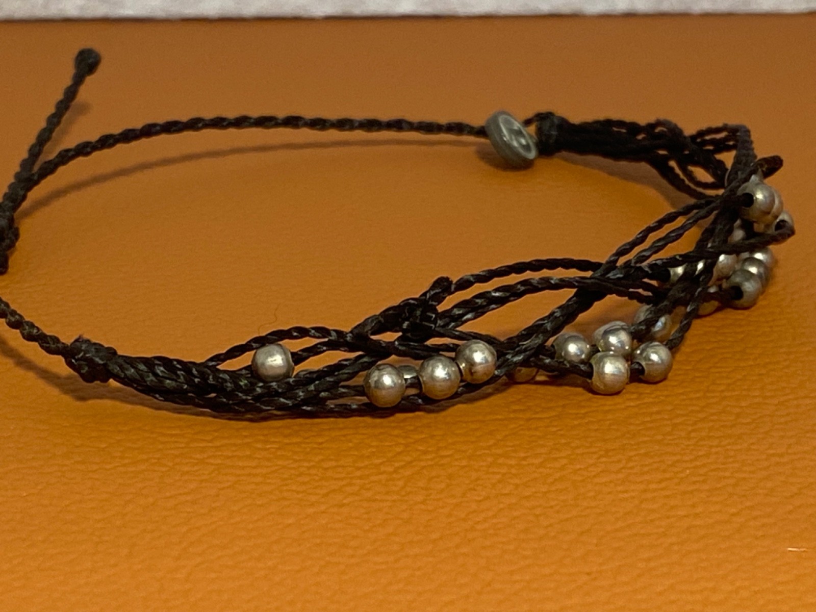 Pura Vida Black Strand Beads Anklet 9.5-12 inches