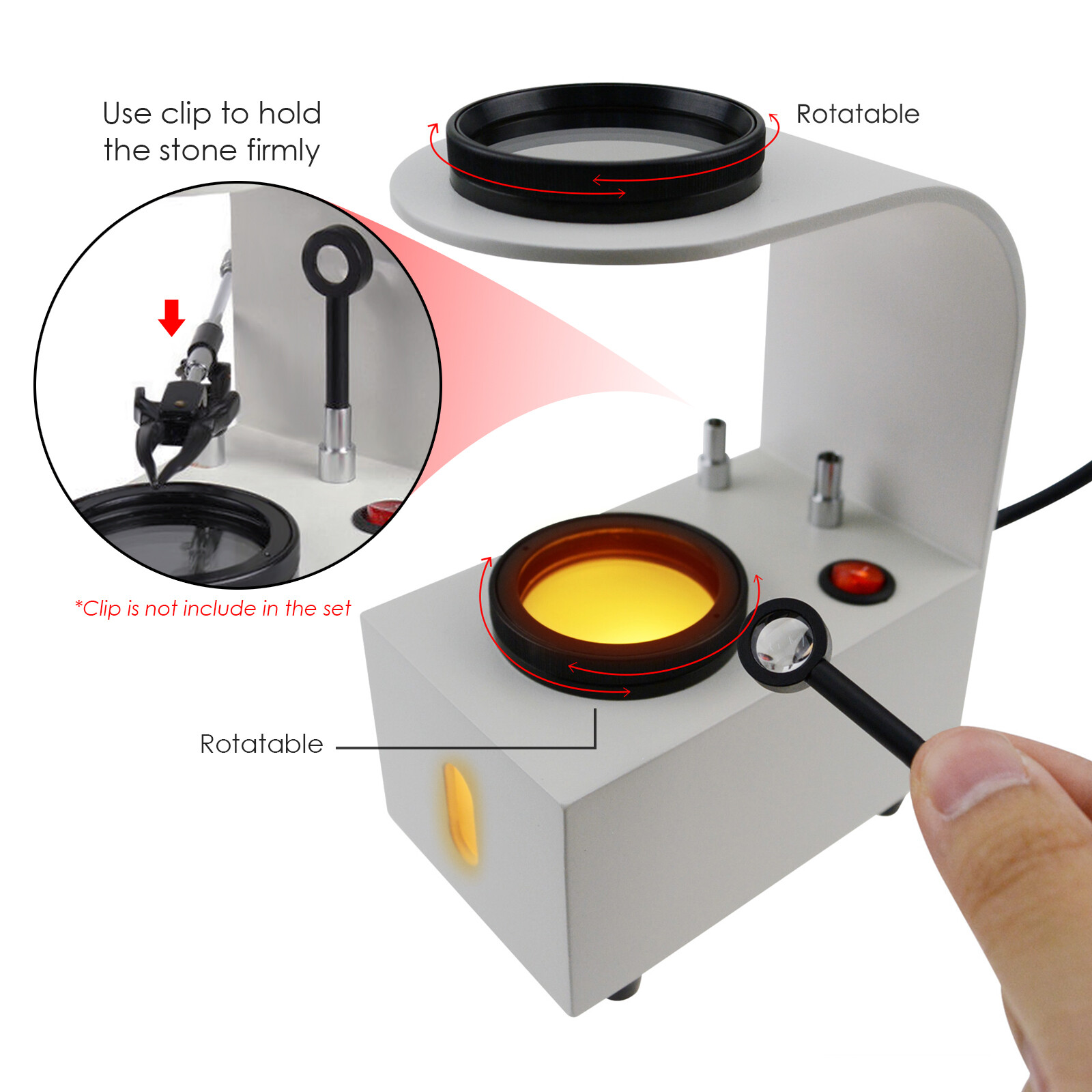 Bench Type Polariscope Built-in w/ LED, Rotatable Platform 2 poalorized Filters