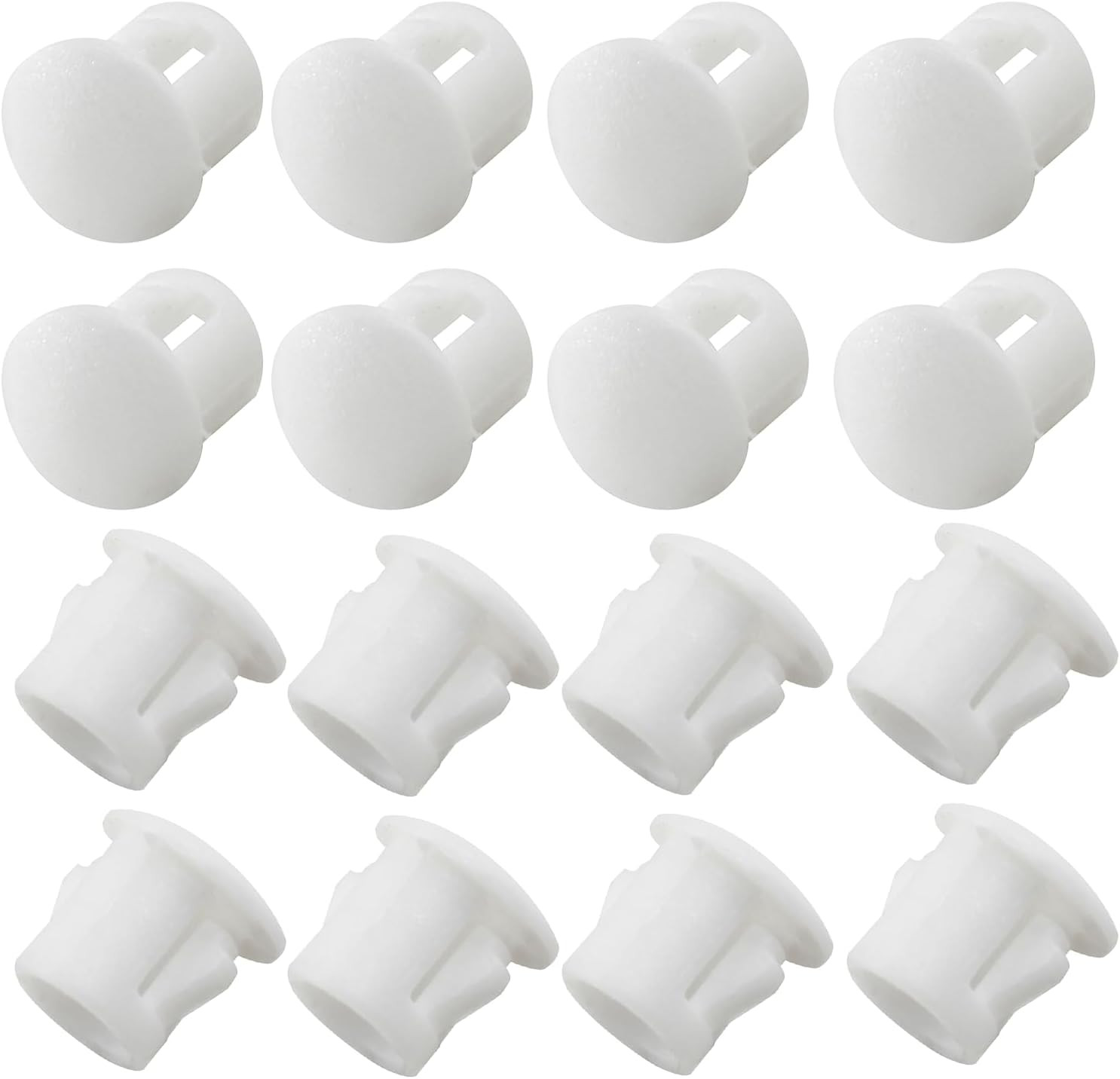 60 Pcs 6Mm (1/4″) White Hole Plugs, Plastic Flush Type Panel Plugs Fastener Cove