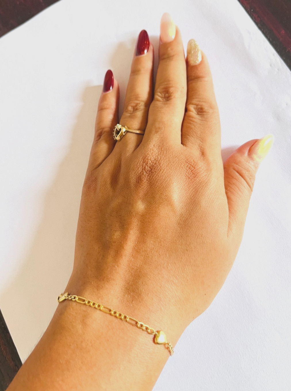 10K Yellow Gold Heart Bracelet – Slightly Used – Excellent Condition