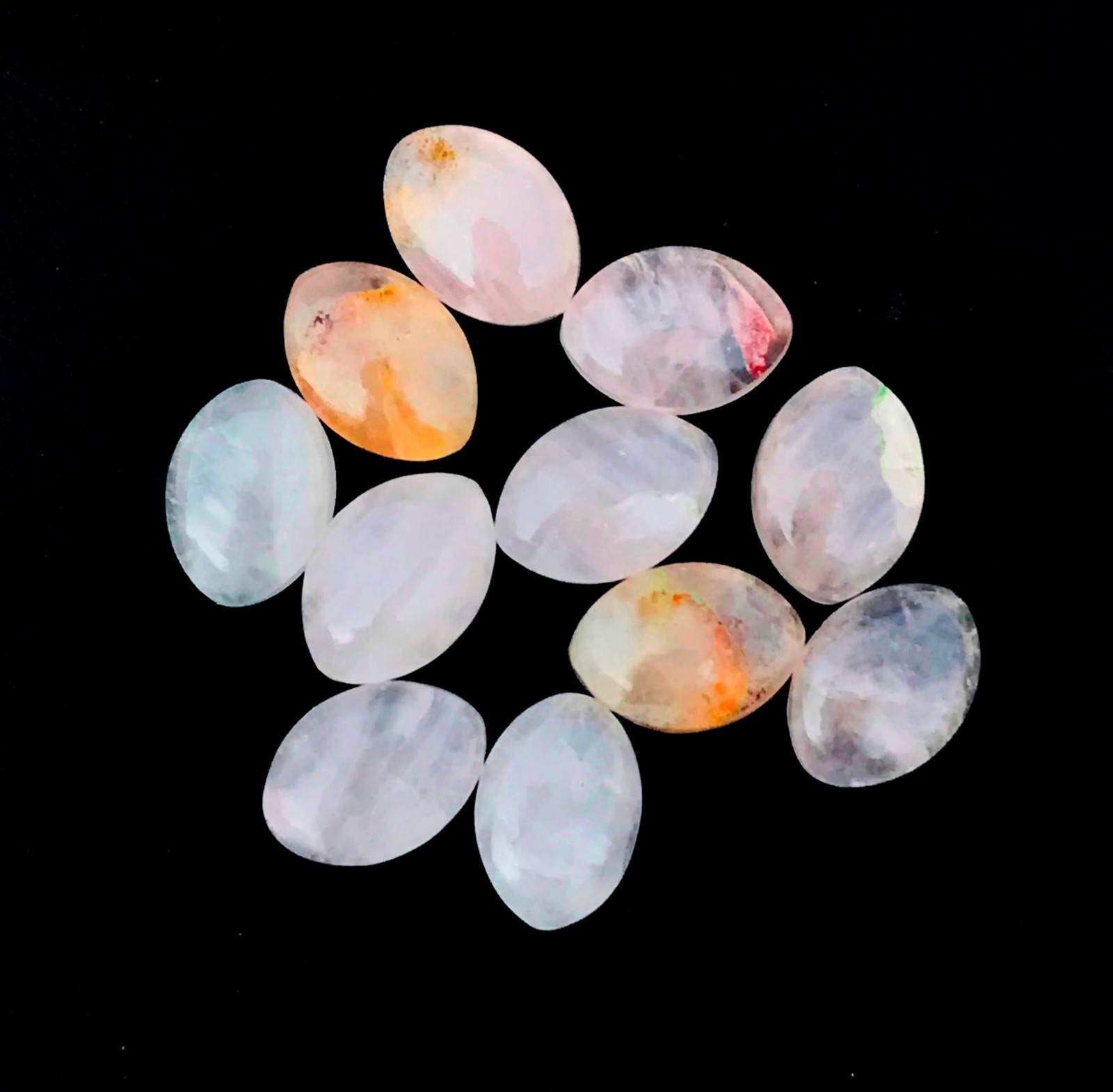 20 Pieces Natural Rose Quartz Polished Gemstone -6x8mm-10x20mm Approx