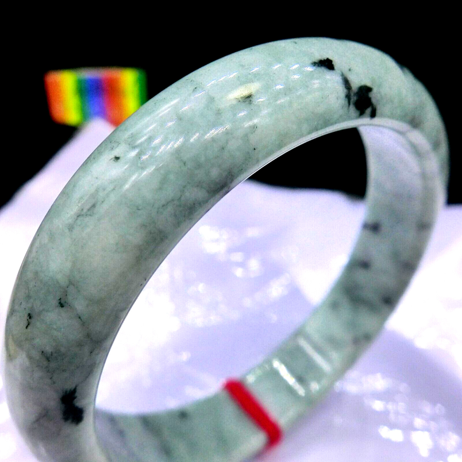 【JadeiteBird】61mm Certified 100% Natural Grade A Jadeite Jade Bangle Bracelet
