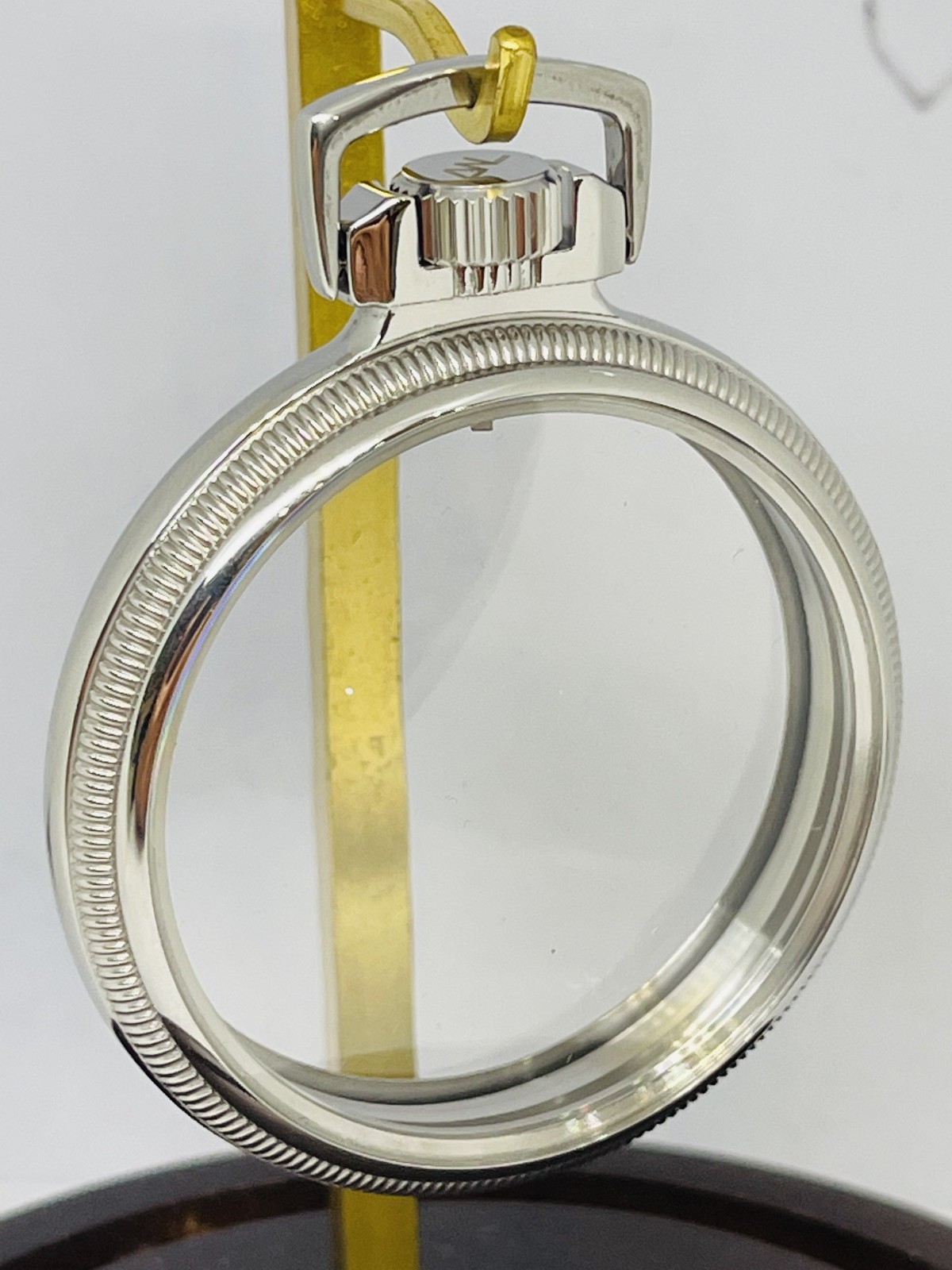 *NEW* STAINLESS STEEL Mainliner Size 16S Display Clear Back Pocket Watch Case