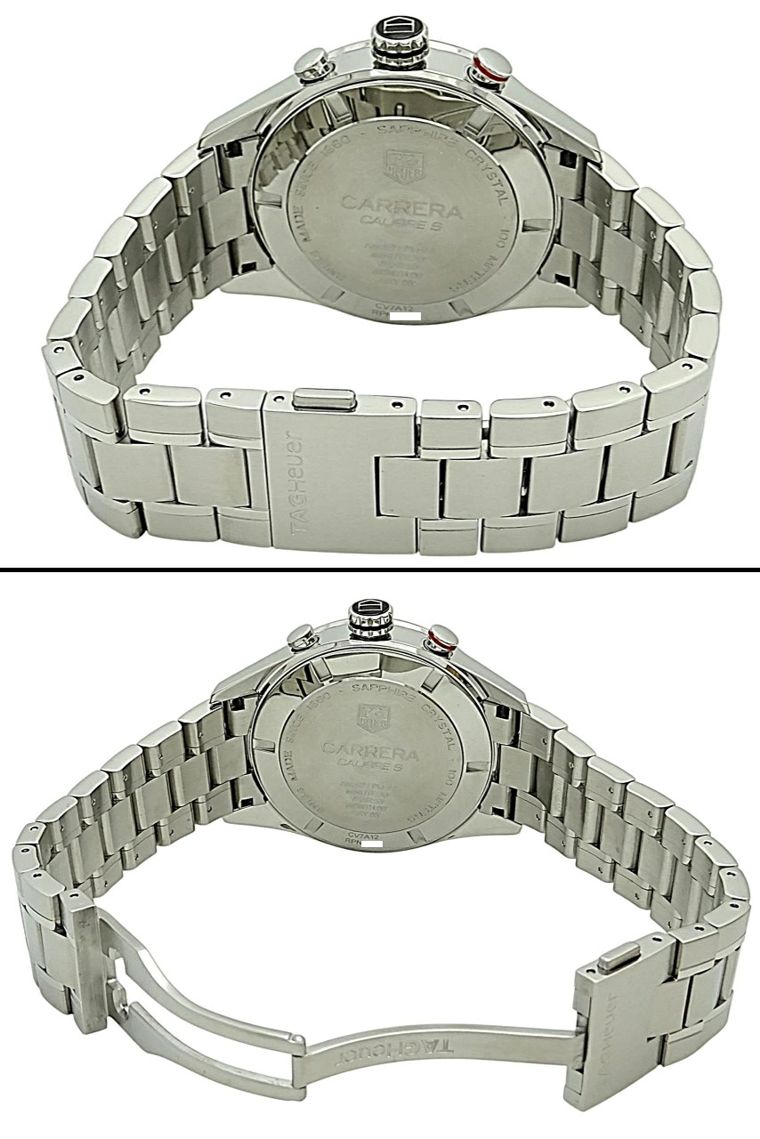 Used TAG HEUER CV7A12.BA0795 Carrera Caliber S date chronograph 43mm Men