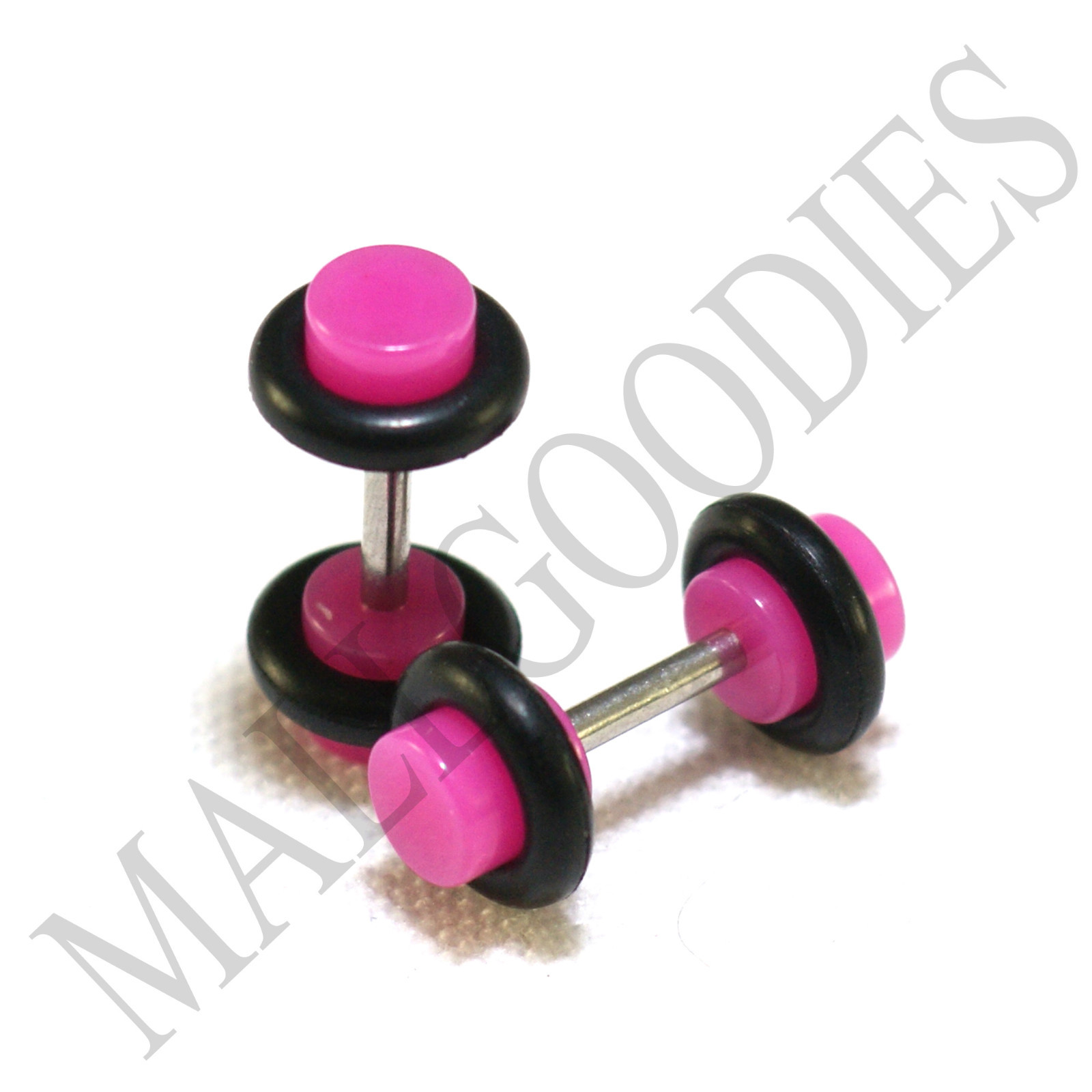 V068 Fake Cheaters Illusion Plugs 4 2 0 00G 7/16 1/2″ Hot Pink 5 6 8 10 11 12mm