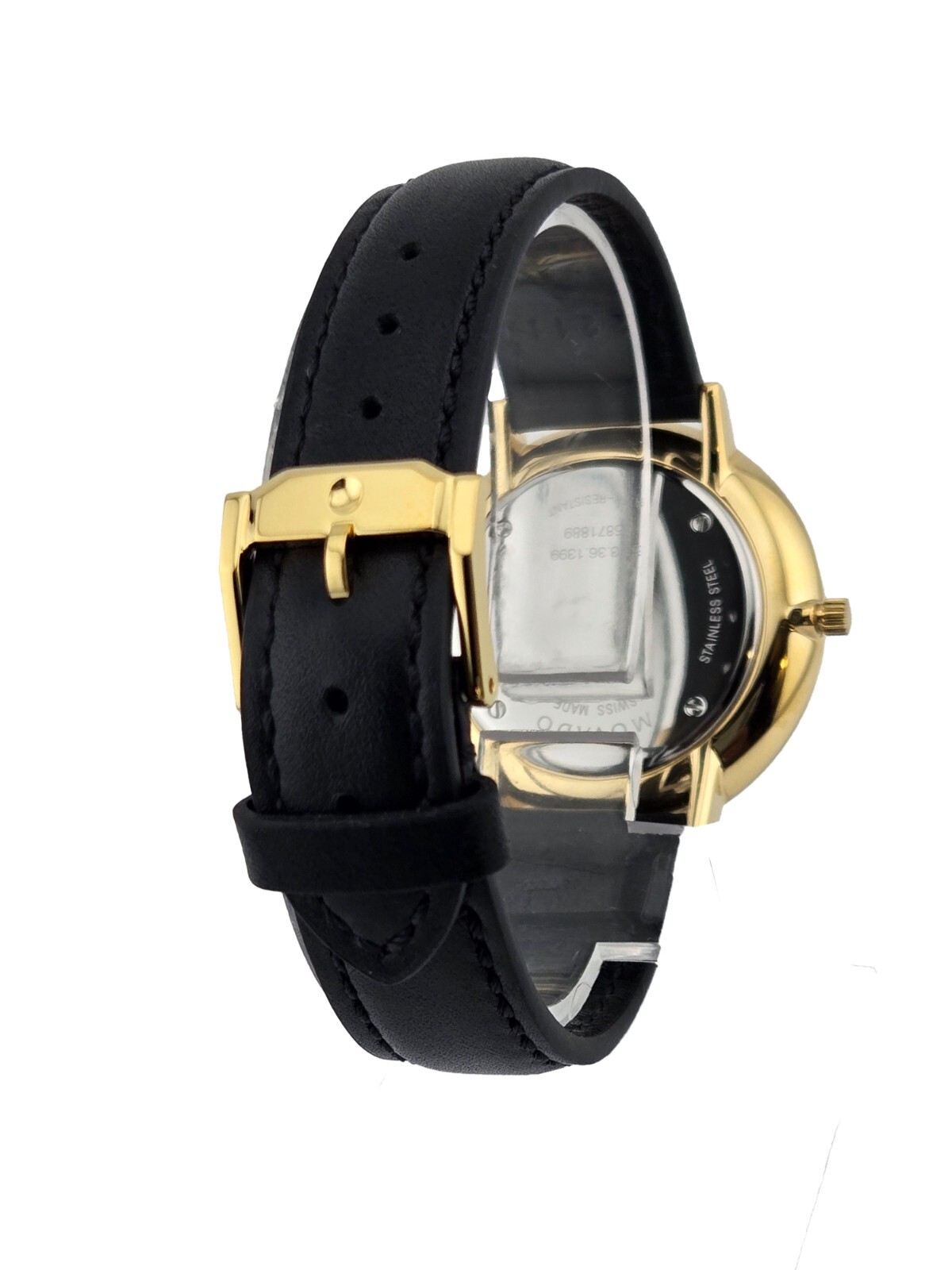 Movado Ultra Slim 0607091 Black Dial Leather Strap Women’s Watch