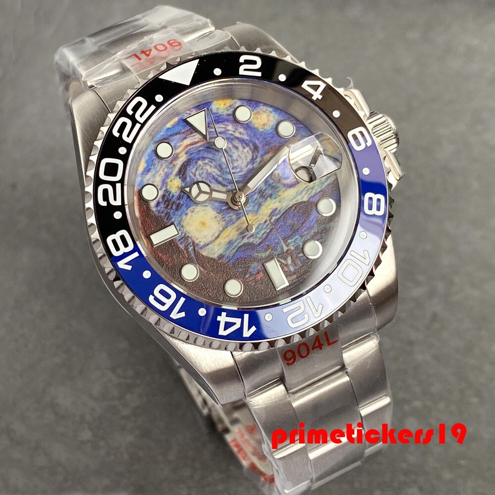Tandorio Full Lume Starry Sky Dial Date NH35 Men’s 40mm Automatic Watch Sapphire