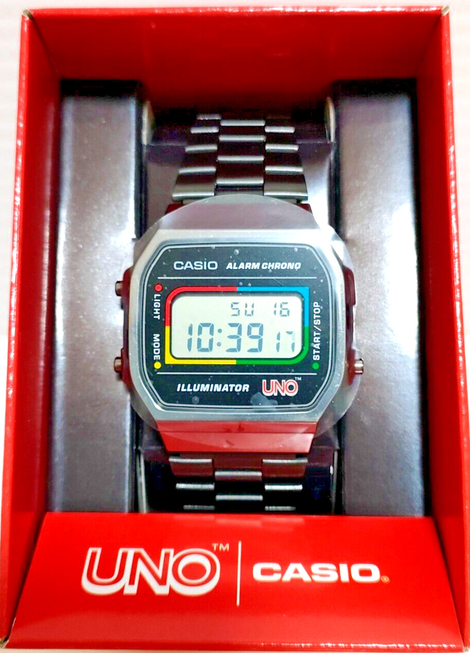 CASIO A168WEUC-1AJR UNO Collaboration Model Wild Card Unisex Resin With Box