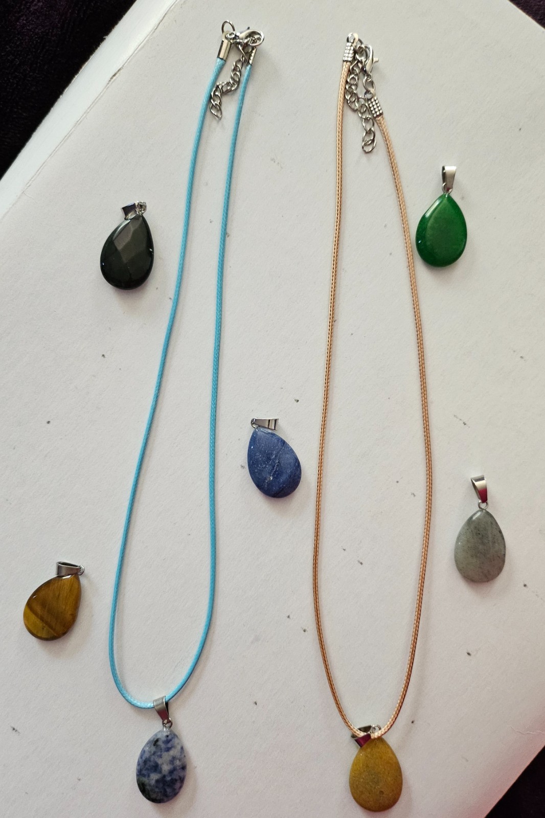 Assorted Crystal pendants with matching necklace