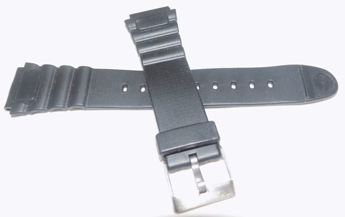 8 3/8″ 183mm Length Black Water Resistant Sport 18mm Watch Band Fits Digital LED