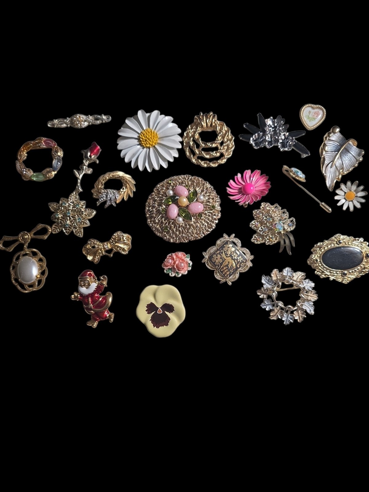 Vintage Mixed Brooch Lot Monet Emmons Sarah Coventry Avon (23)
