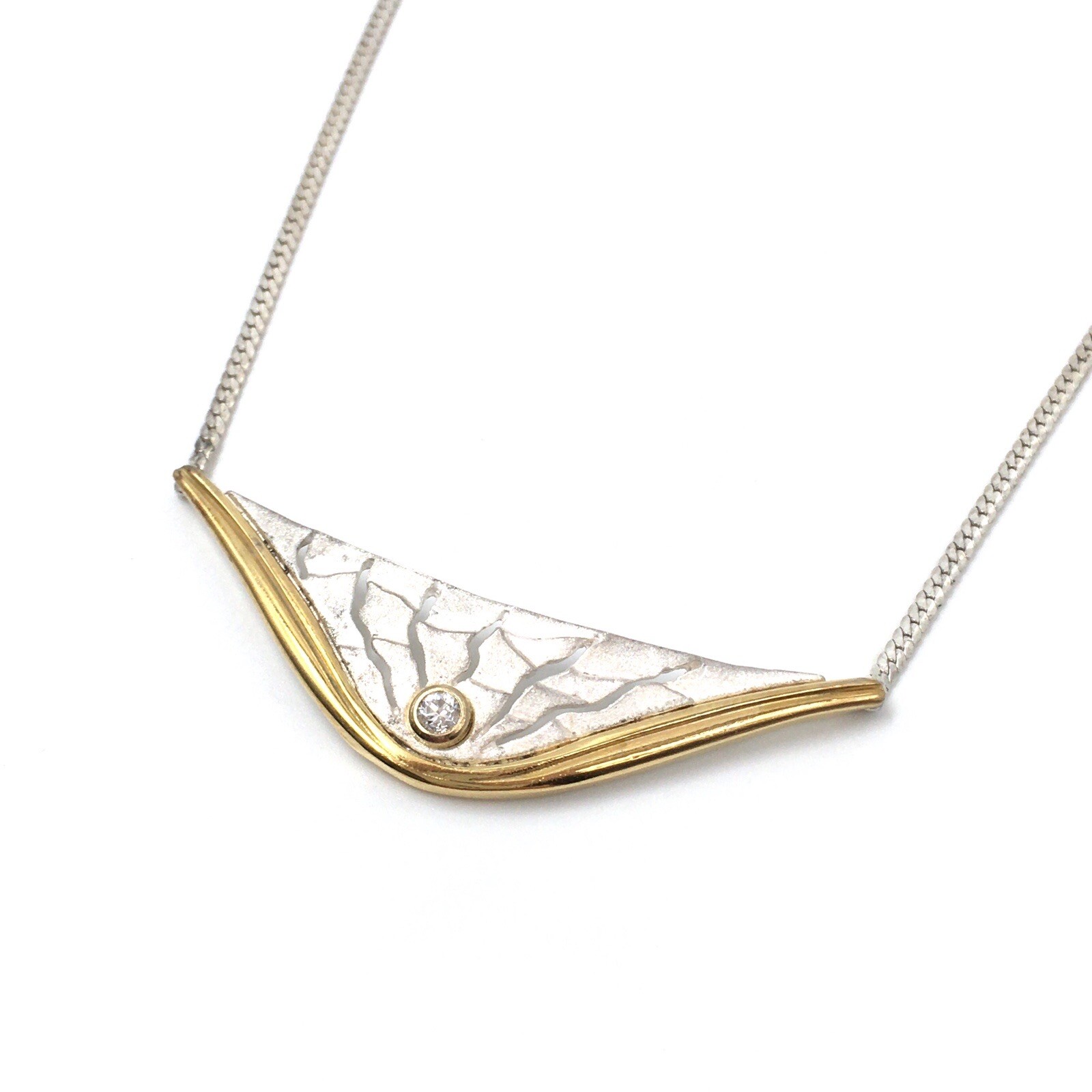 42cm 925 silver necklace choker silver chain vintage jewelry some gold plated