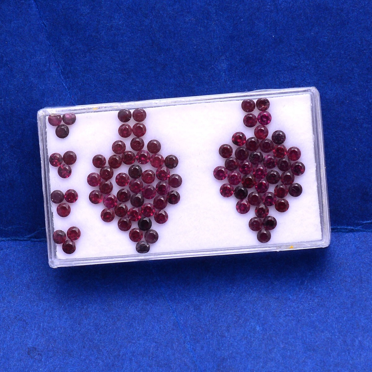 82 Pcs Natural Rhodolite Garnet 2.70mm Round Cut Loose Untreated Gemstones Lot