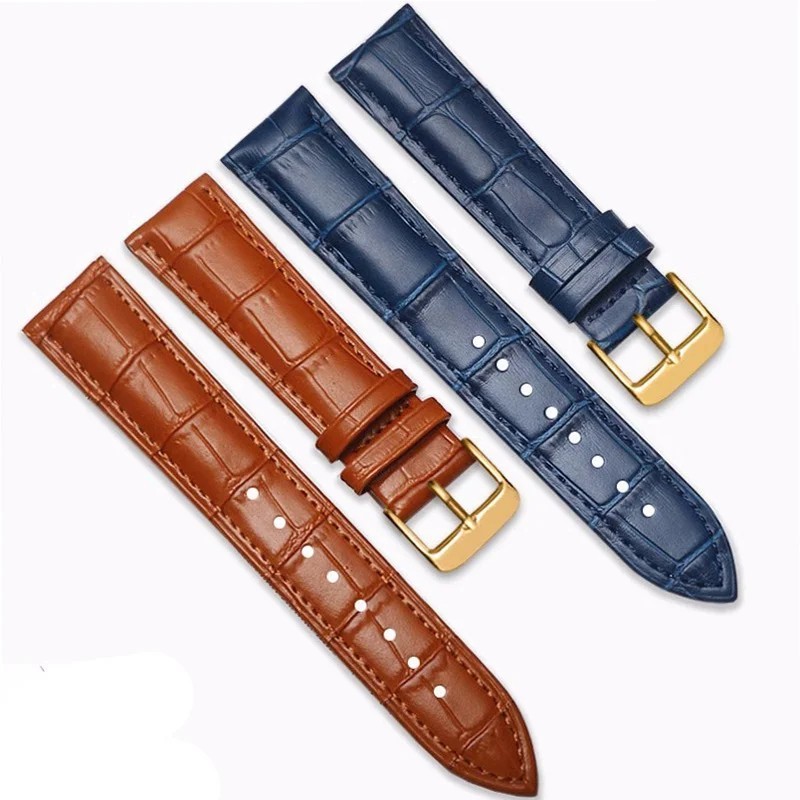 Genuine Leather Watch Band Strap 12mm 18mm 20mm 22mm Replacement Watchband