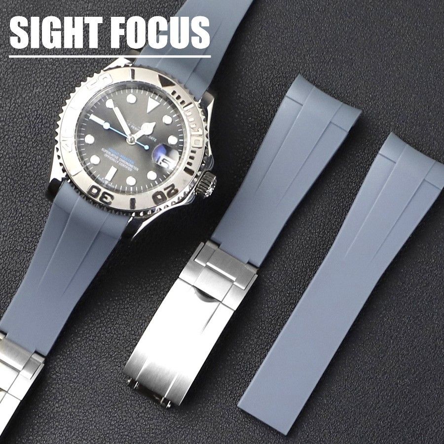 20mm 21mm 22mm Rubber Watch Band for Rolex Sub Daytona Yacht Master DAY-DATE 36M