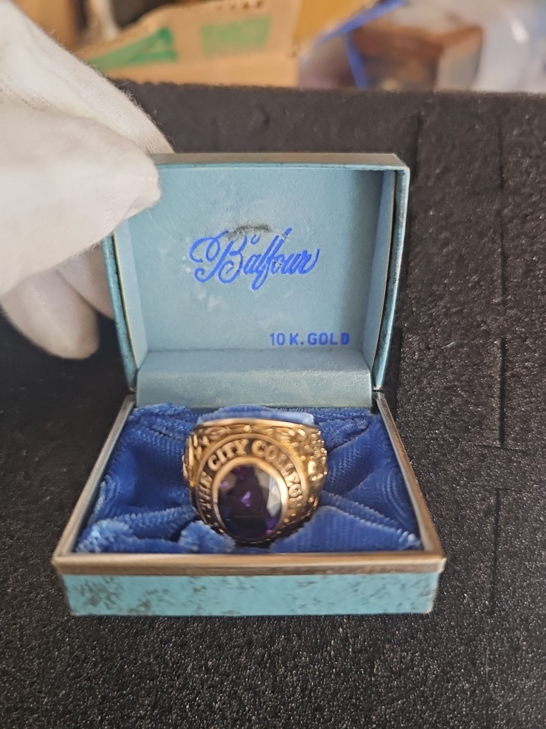 Vintage 1958 Balfour 10K Yellow Gold The City College New York Ring 23.4 Grams