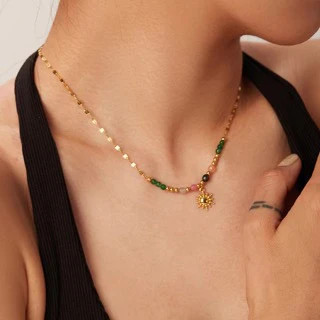 Sunshine Bead Pendant Necklace