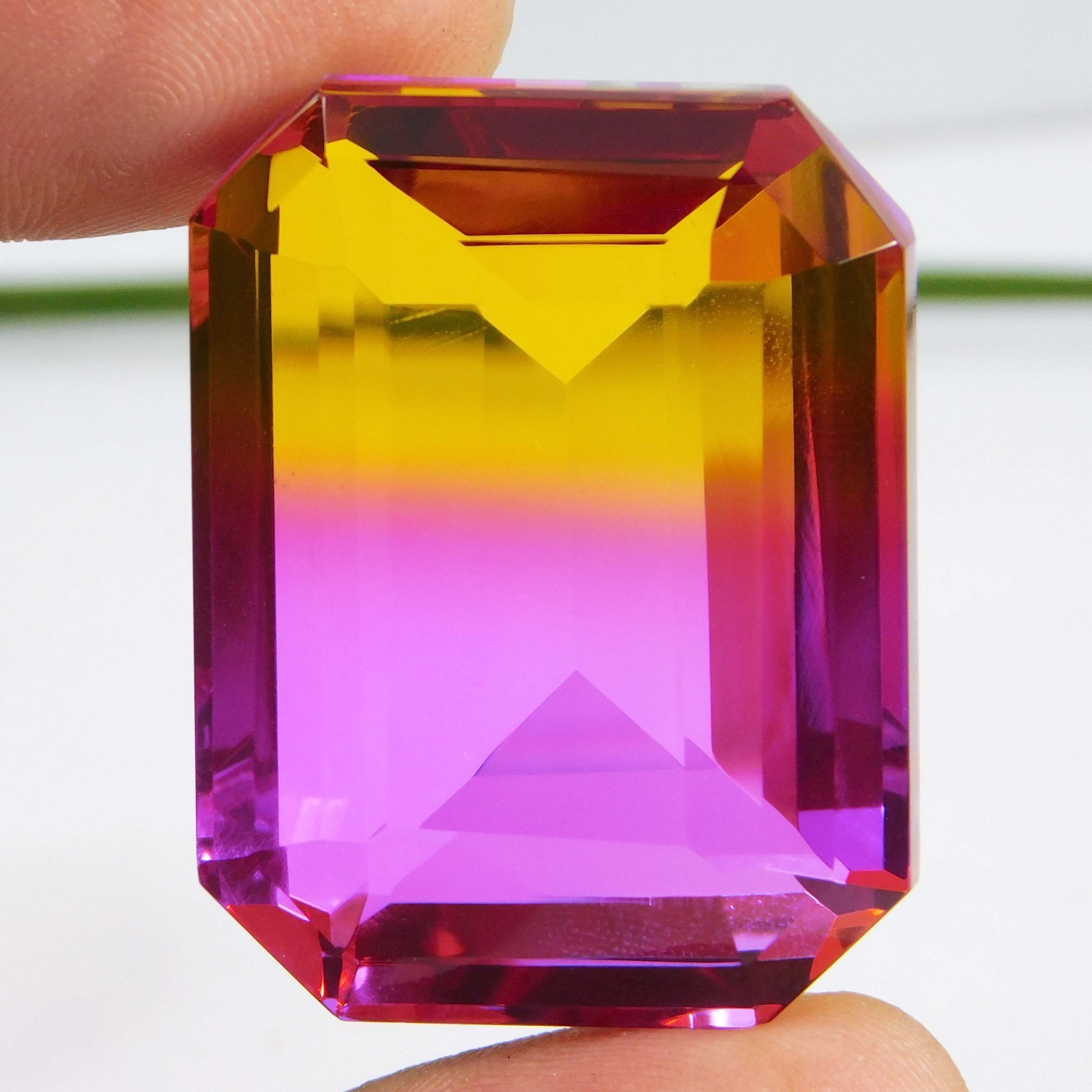 Natural 99.20 Ct Brazilian Watermelon Tourmaline Emerald Shape Loose Gemstone