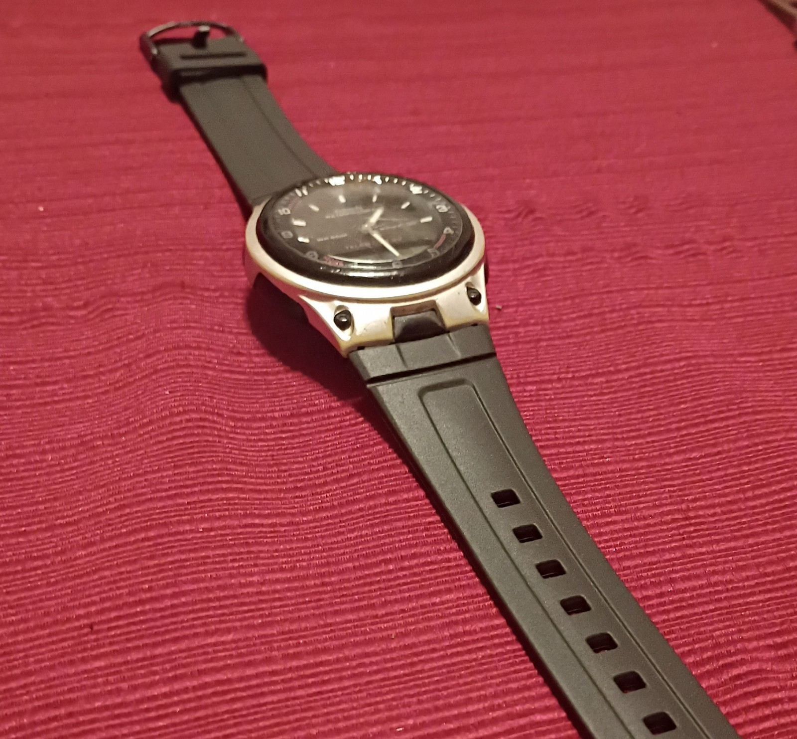 Casio Telememo 30 Analog-Digital Quartz Illuminator World Time WR 50m Black