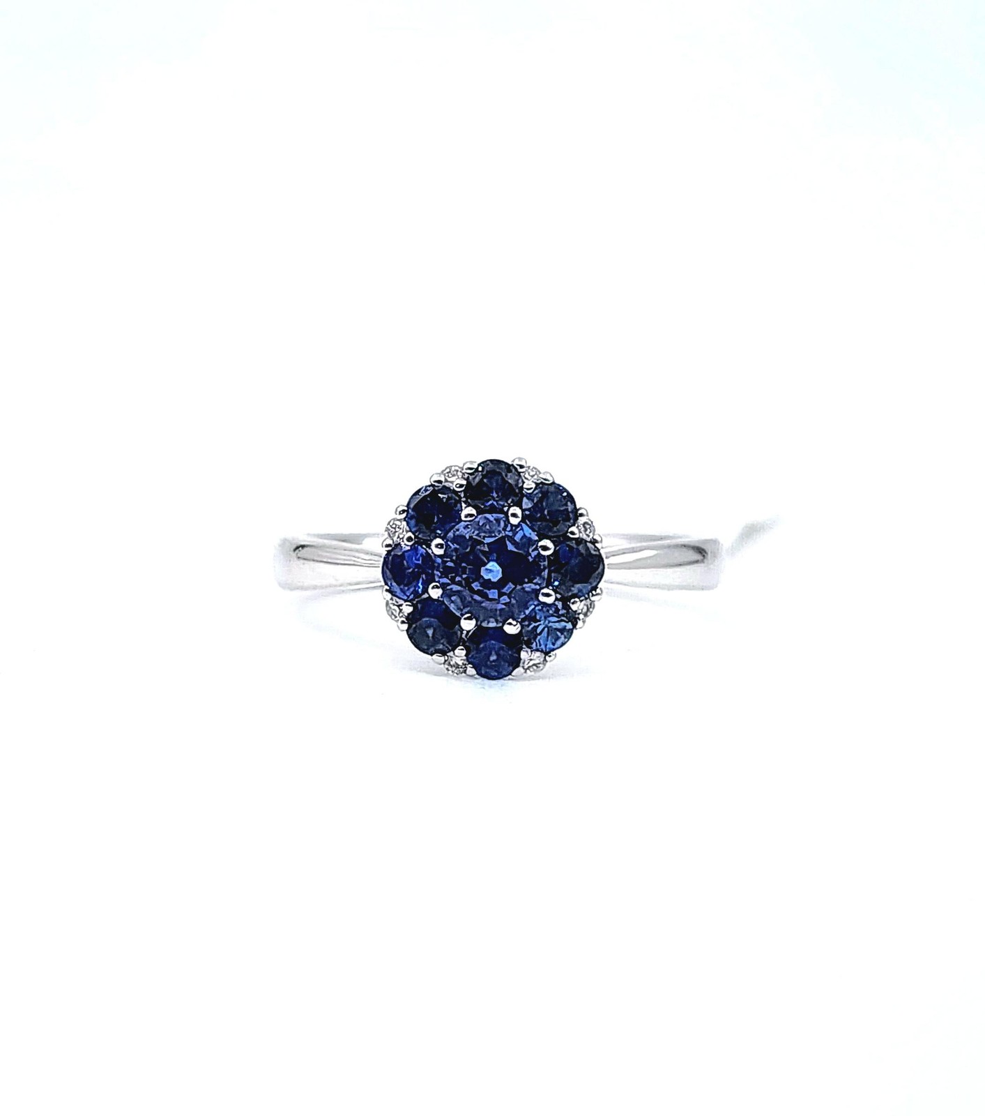 1.13 ct Natural Sapphire & Diamond Ring