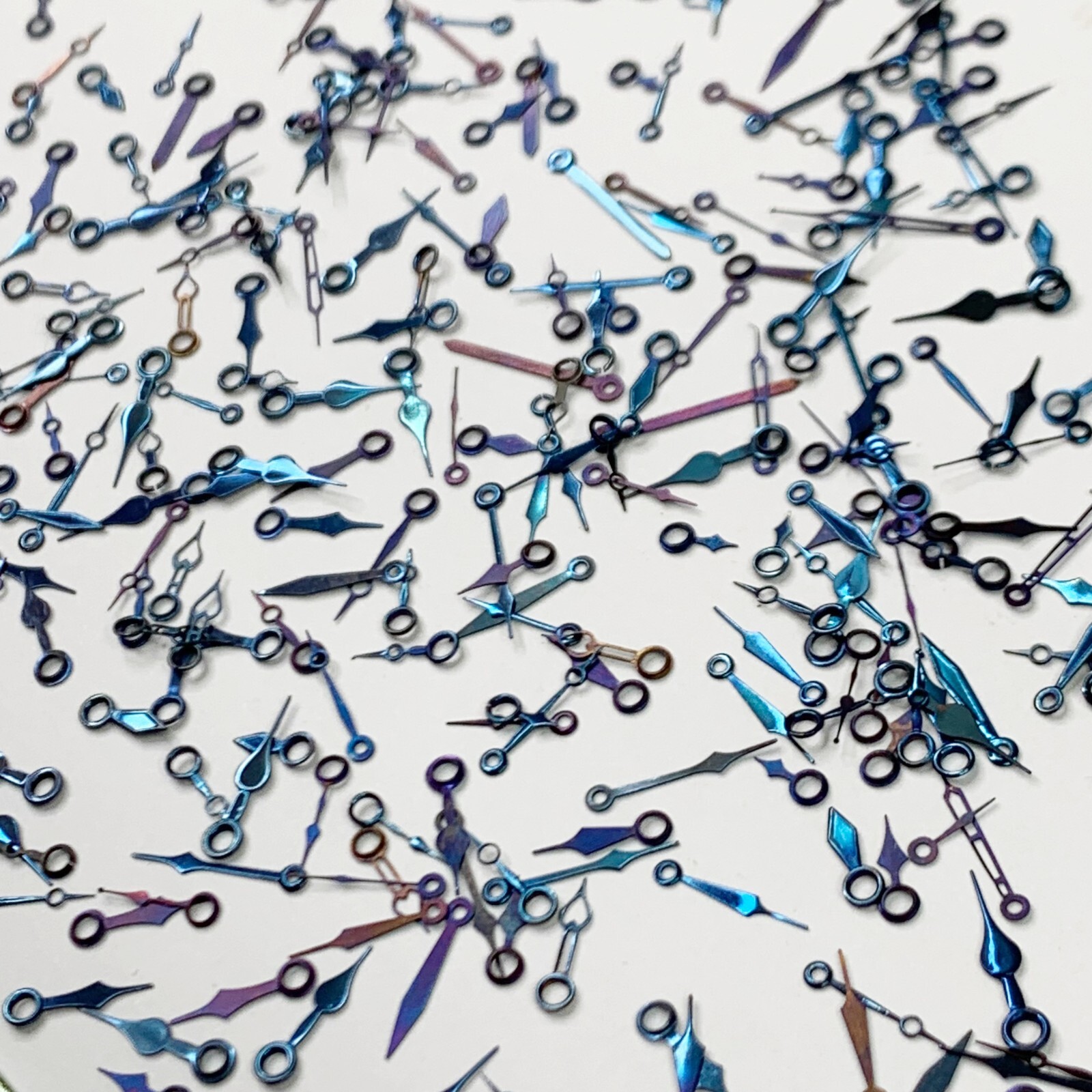 20 Waltham Wrist Watch Hands Blue 3/0 6/0 10L Repair Watchmakers Lot Parts Spade