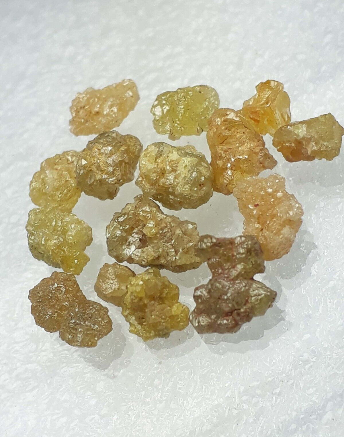 13.21 Ct, 15 Pcs Natural Orange Rough Diamonds,Uncut Diamond Lot,Raw Rough Stone