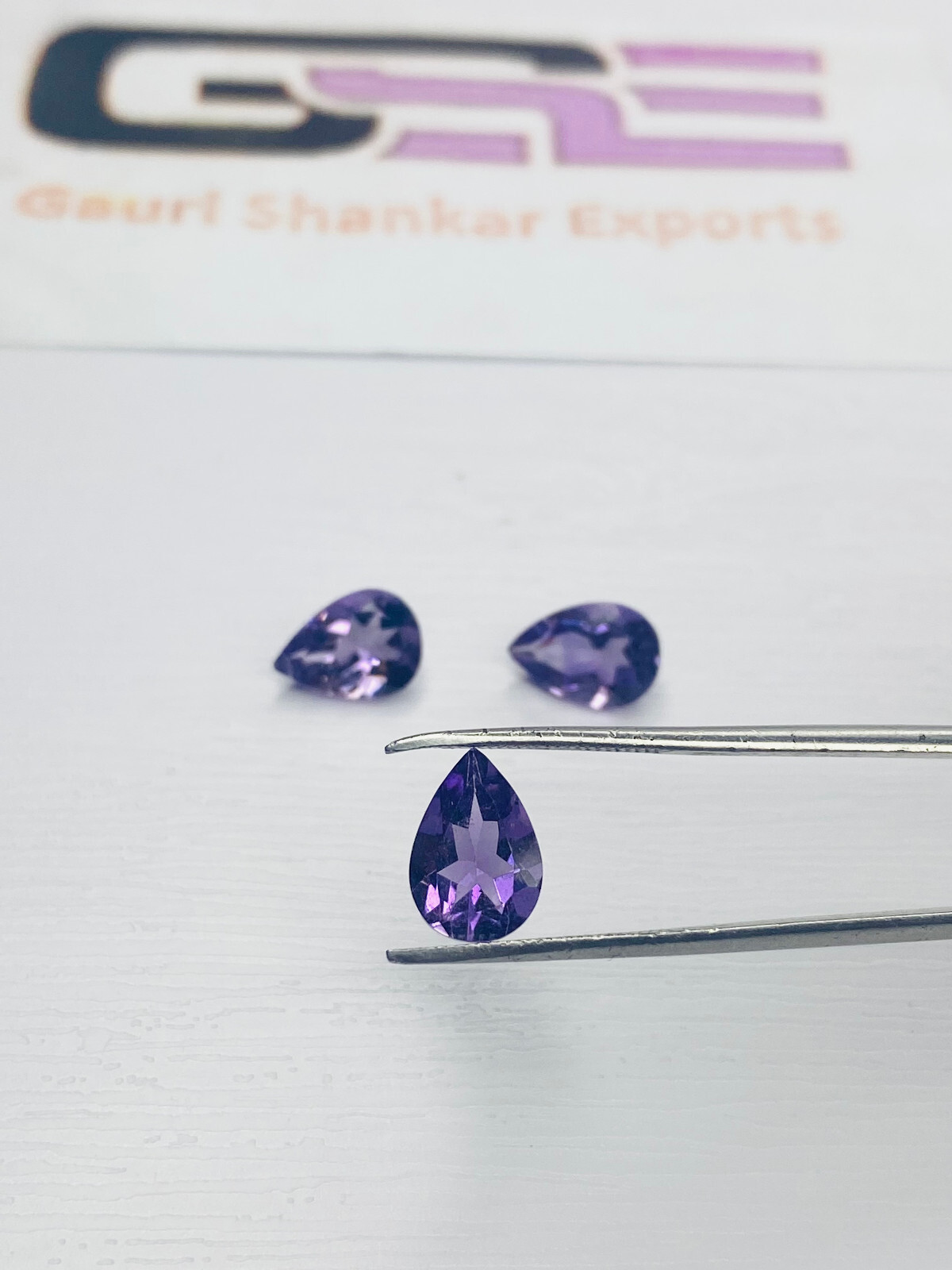 Brazil Amethyst Faceted Pear Cut Loose Gemstone 6×4 mm TO 15x10mm Natural DG