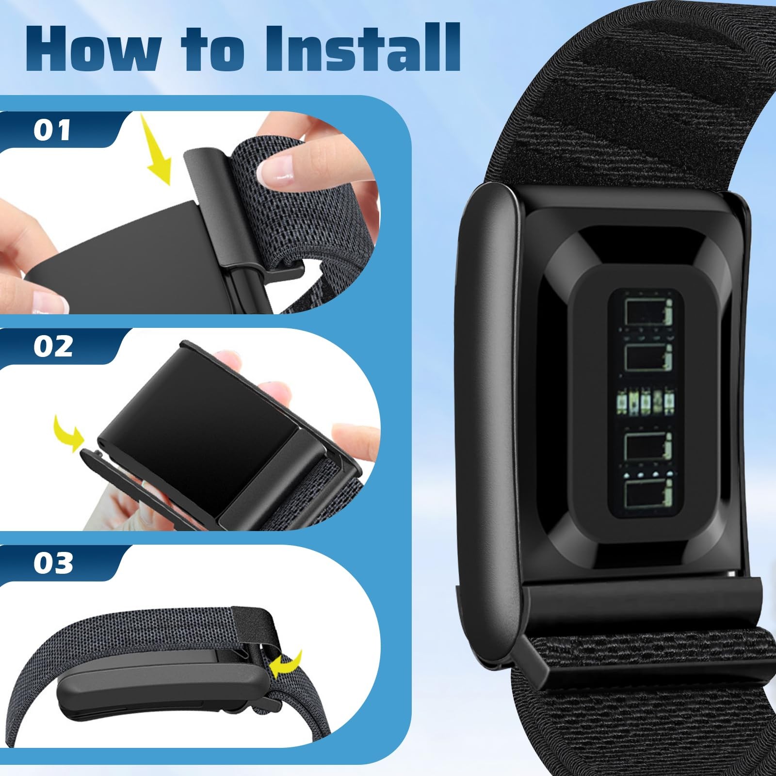 Anpzband Bicep-Band Compatible with Whoop-5.0-2Packs Arm/Ankle Adjustable Nyl…