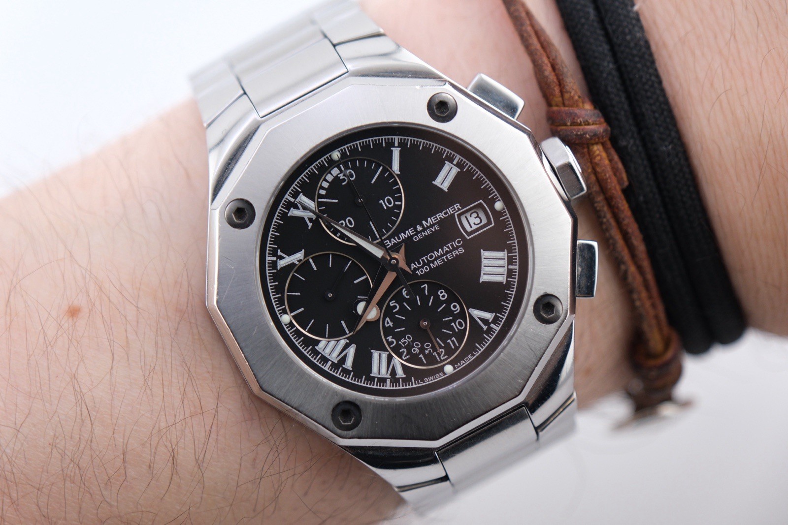 Baume & Mercier Riviera 65541 Chronograph Date Automatic Clean 43mm 7”