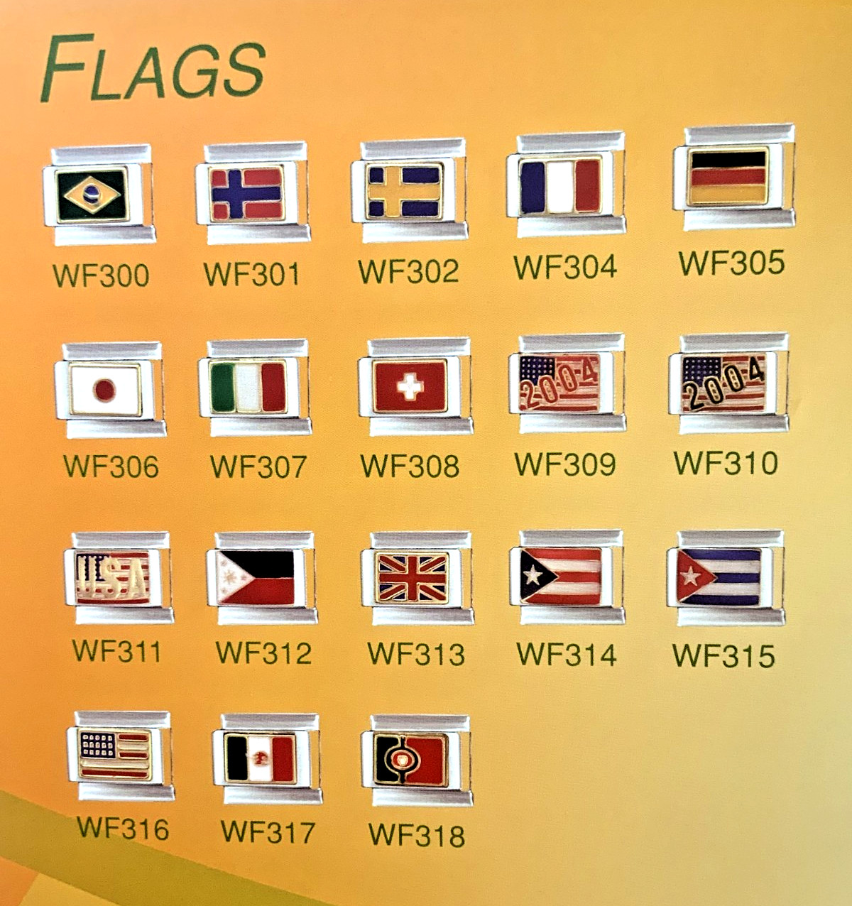 The Philippine Flag. Original “FLAGS” ITALIA Collection CHARM, Fit 9mm bracelets