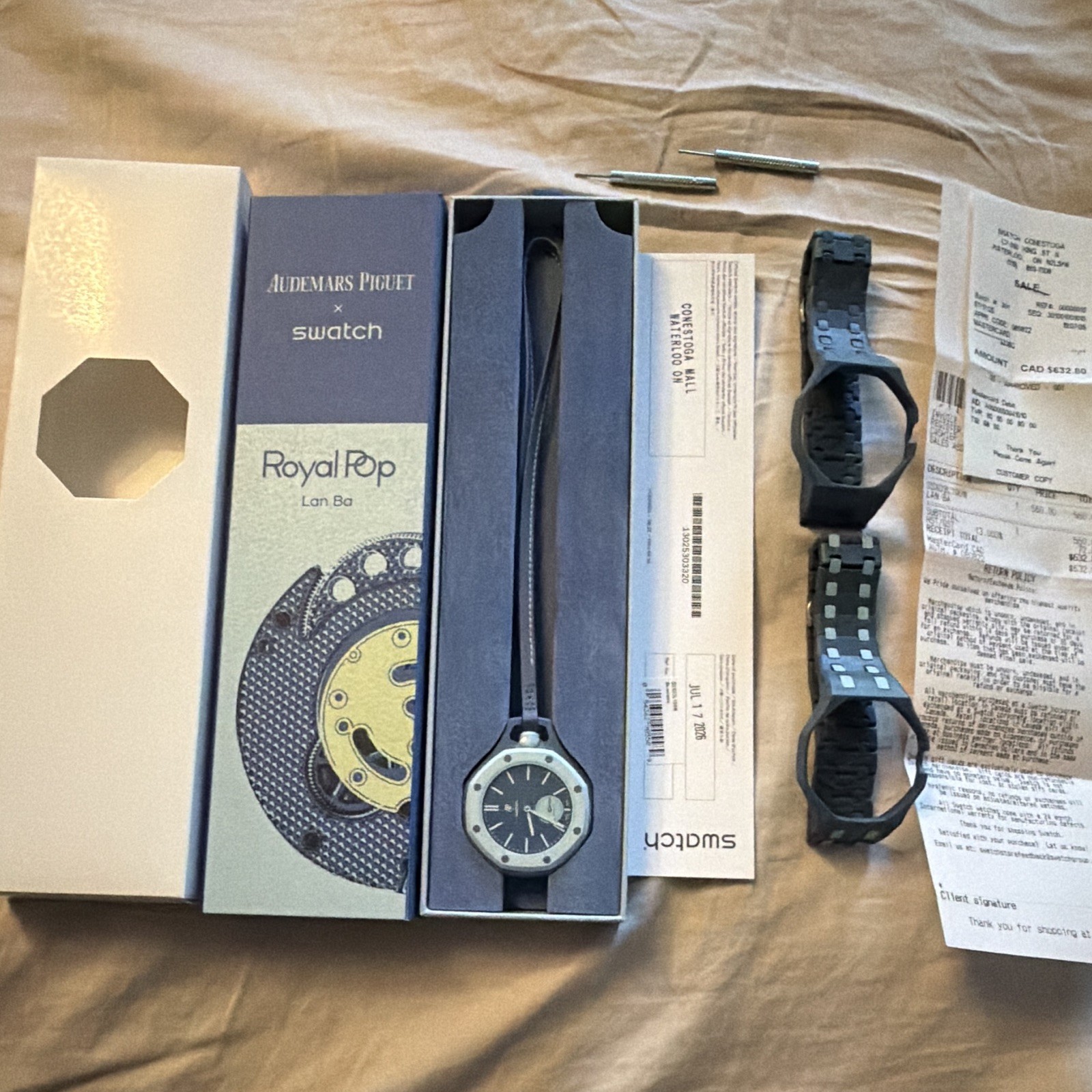 Brand New Swatch Royal Pop Lan Ba – 1 Strap, Box, Papers, Warranty Included