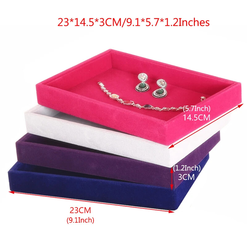 Jewelry Display Storage Tray Earrings Ring Necklace Pendant Bracelet Organizer