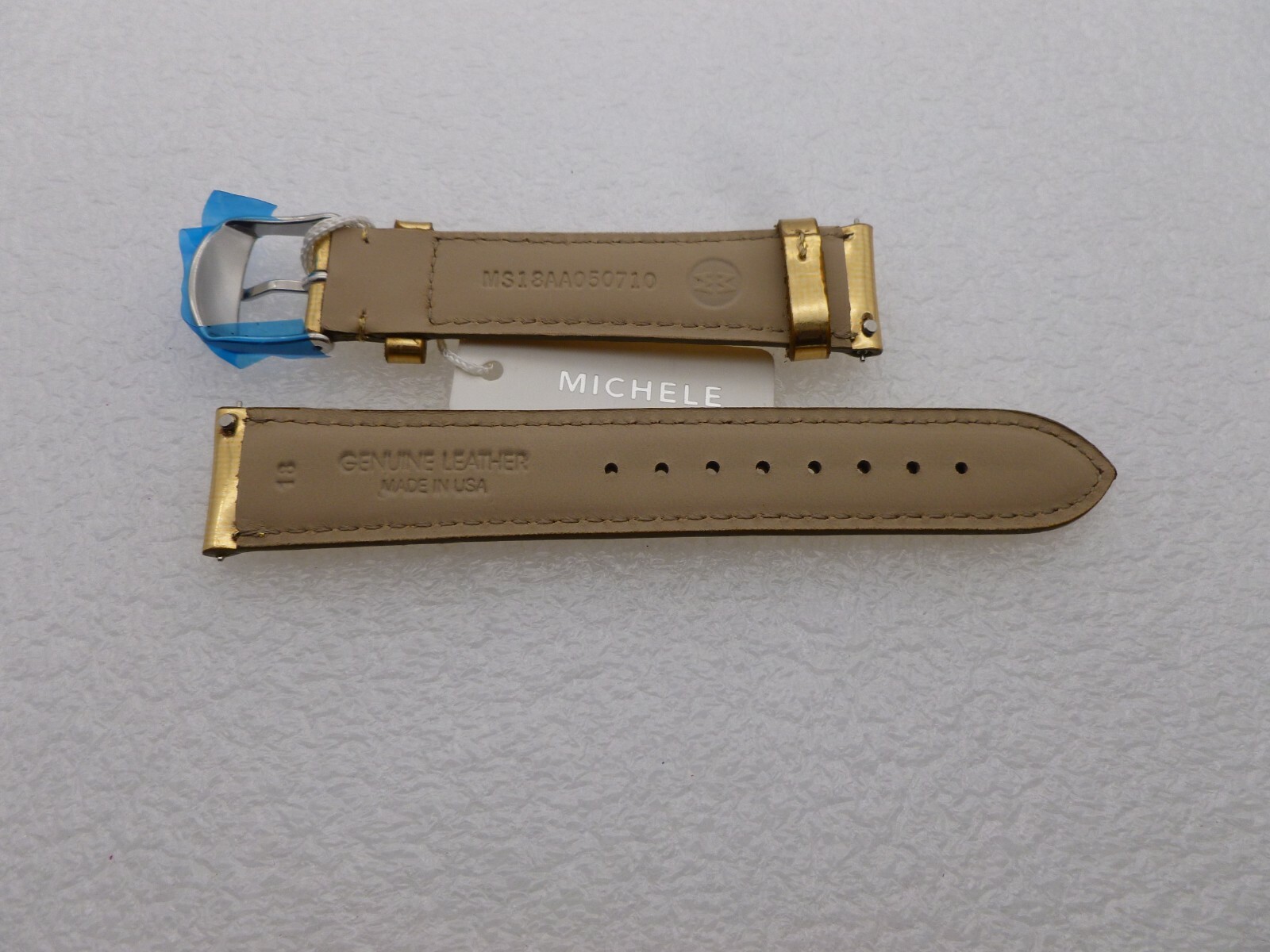 Genuine Michele 18mm Gold Patent Watch Band Strap New