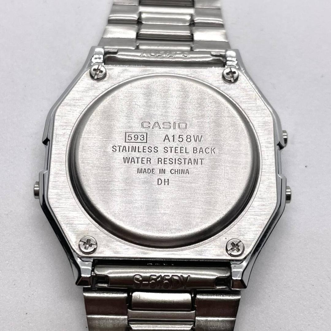 CASIO A158W Classic Vintage Digital Quartz Silver Watch Near Mint Working