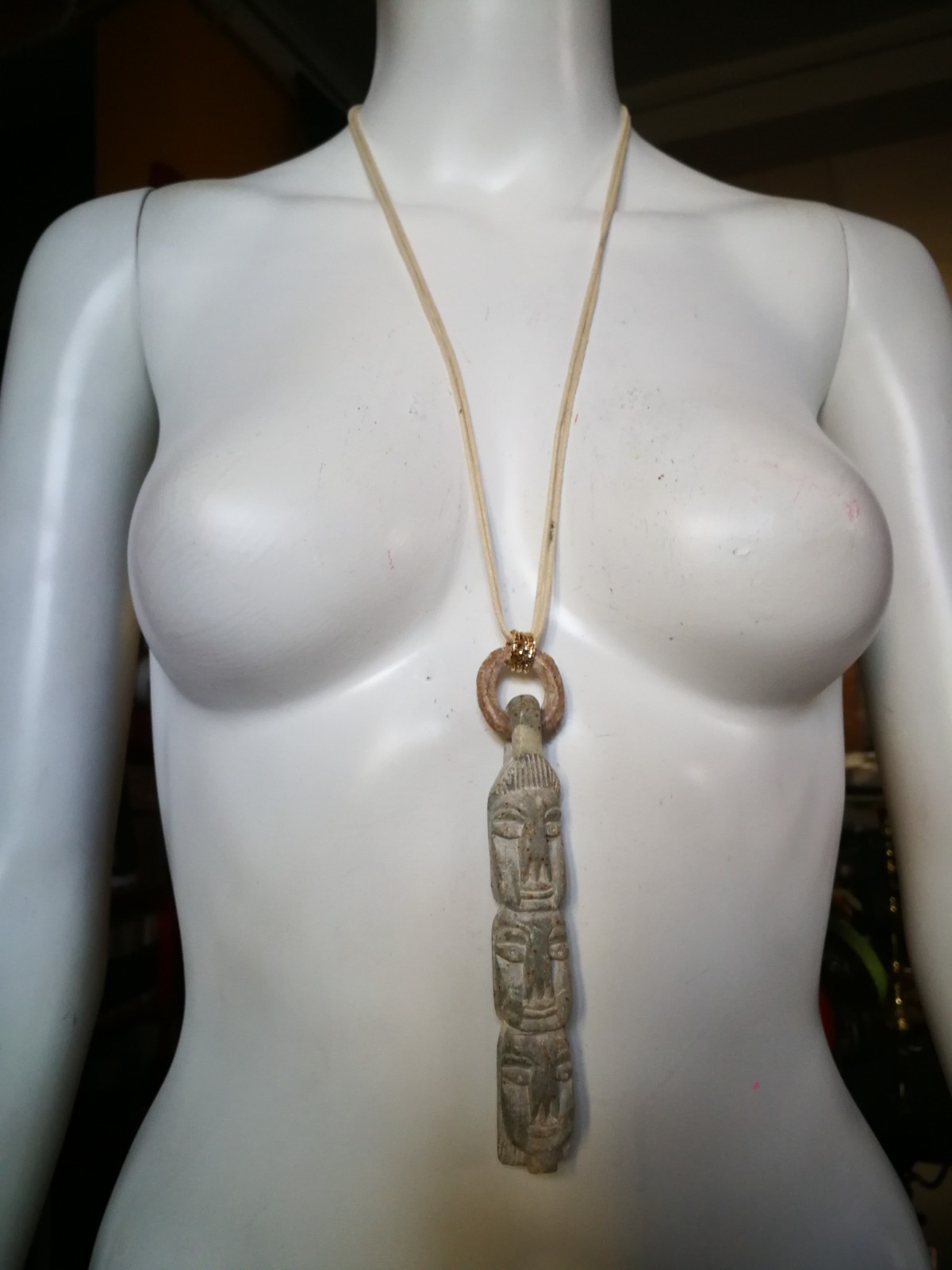 Native American Totem Shaman Talisman Pendant Magical Power Amulet Raw Stone God