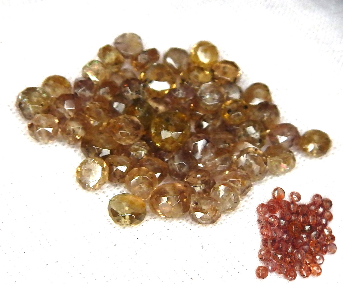 RARE 25ct Lot of 62 Color Change Garnet Natural Mined Unheated Faceted Beads