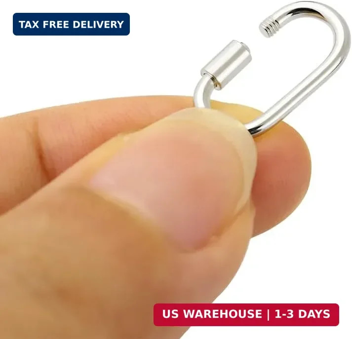 Link Lock Jump Ring 925 Sterling Silver Jewelry Components Carabiner Clasp, Jewe