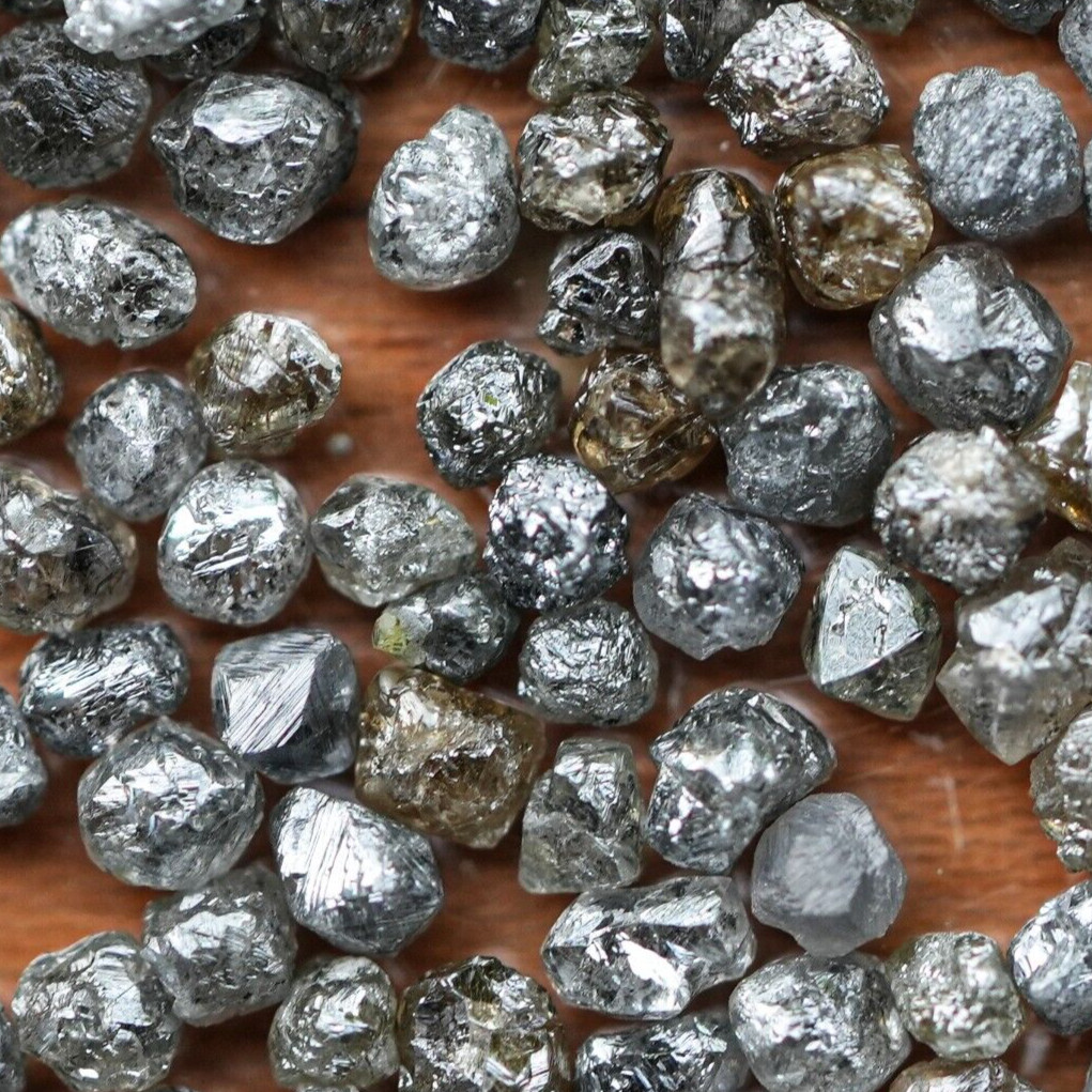 Champagne Raw Diamonds, Round Uncut Rough Natural Diamonds
