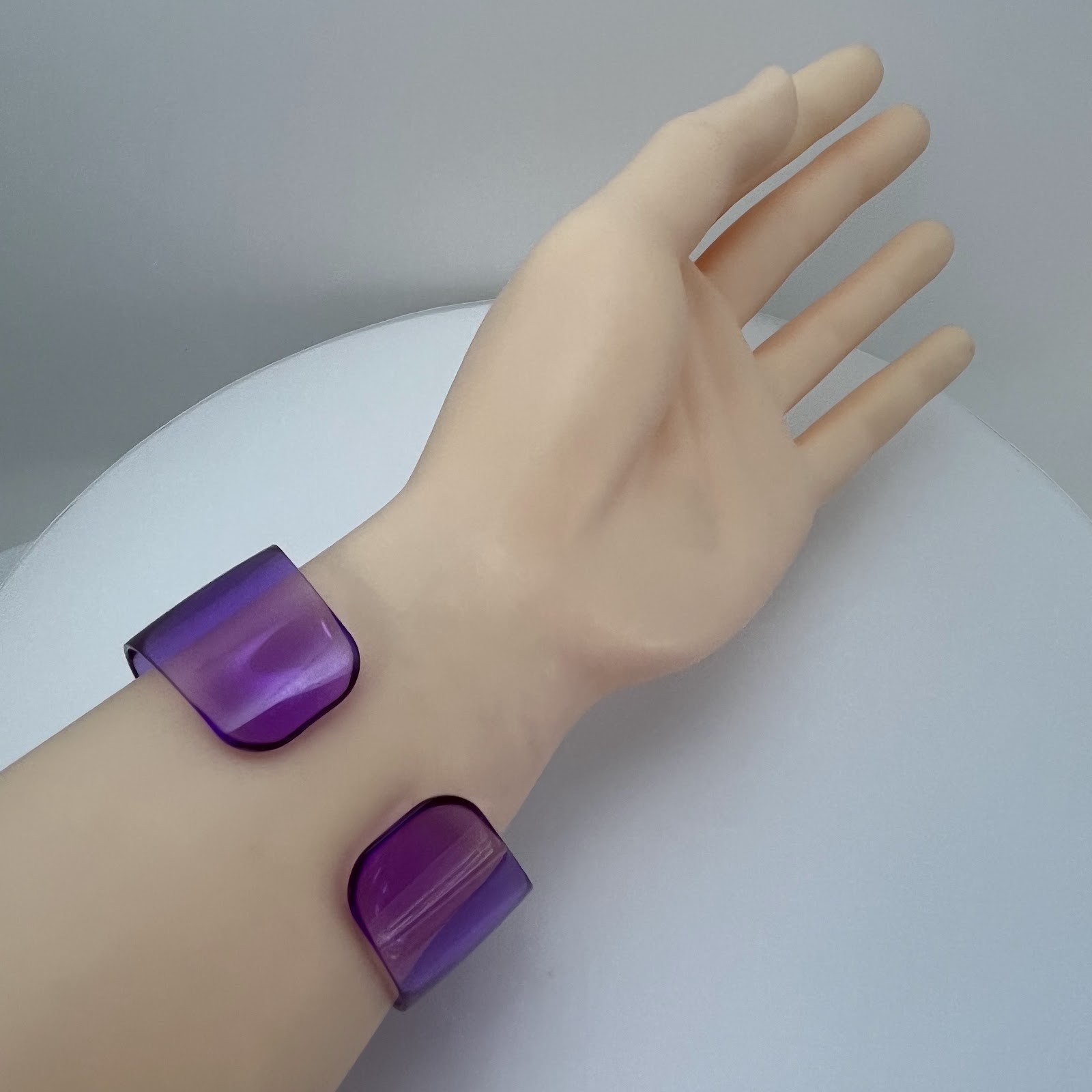 Seiko Issey Miyake O TOKUJIN YOSHIOKA Qz Japan Purple Bangle Watch w/Box #571B